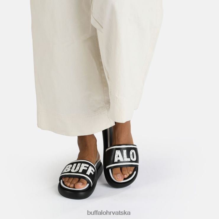 crno bijeli Buffalo rey slide vegan |slajdova TDD6T730